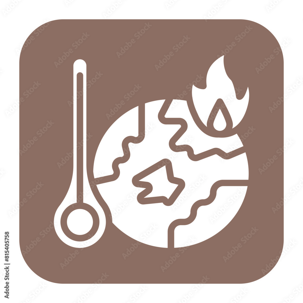 Fototapeta premium Climate Change Impact icon vector image. Can be used for Water Crisis.