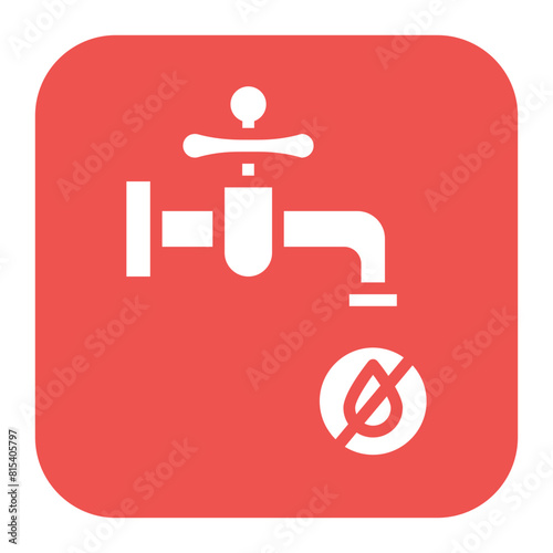 Faucet Off icon vector image. Can be used for Water Crisis.