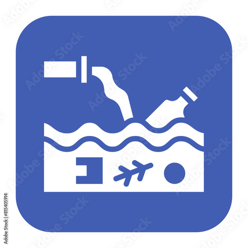 Water Pollution icon vector image. Can be used for Water Crisis.