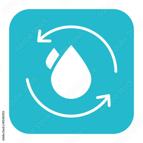 Water Recycling icon vector image. Can be used for Water Crisis.