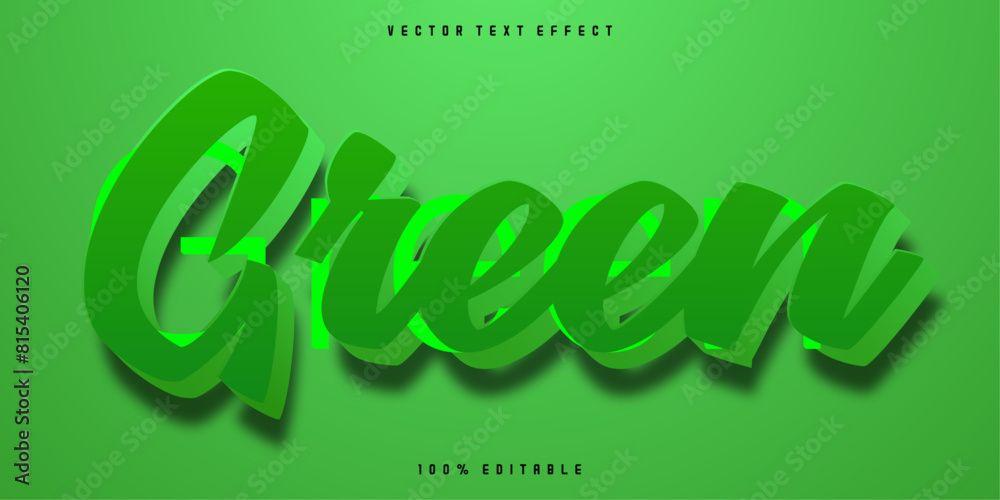 Editable text effect, green text on light green nature color style Editable text effect, green text on light green nature color style