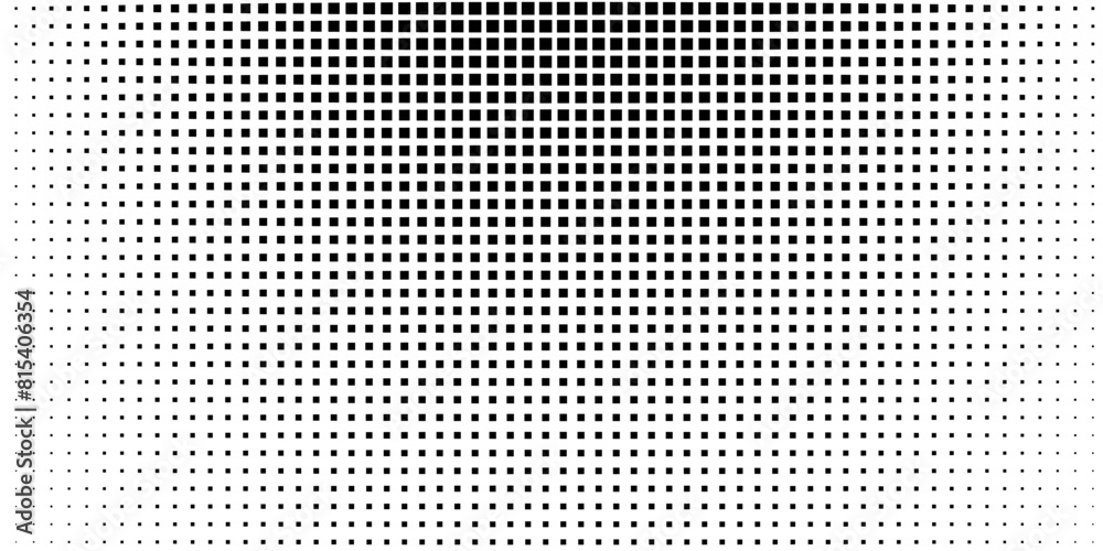 Pop art background vector. Design squares halftone effect gradient black on white background. Design print for illustration, textile, baner, cloth, cover, card, background, wallpaper modern design