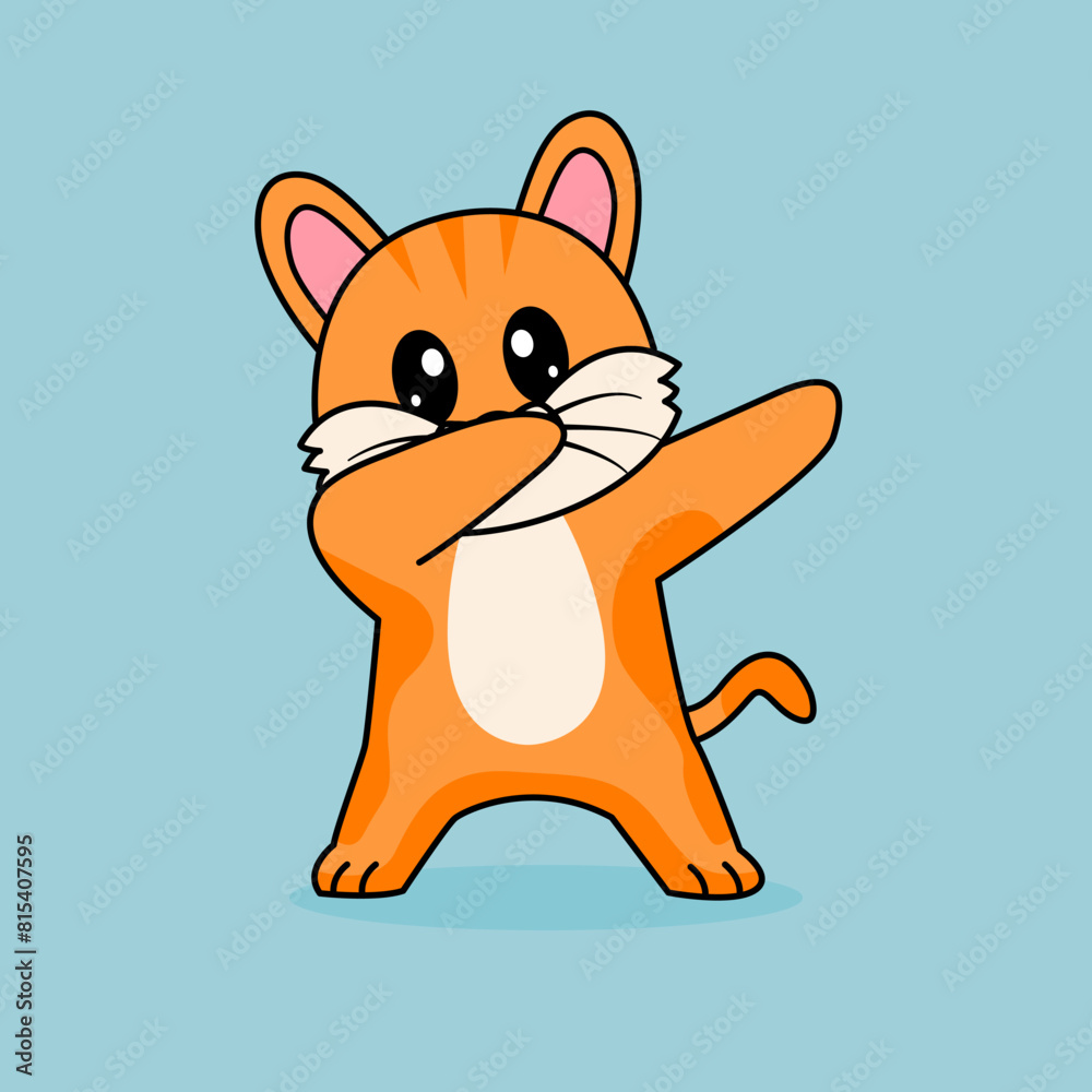 Funny cartoon Cats. Cute Cat Vector Design