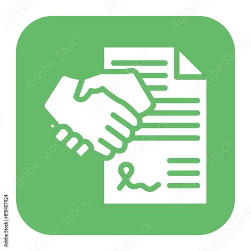 Client Agreement icon vector image. Can be used for Legal Services.