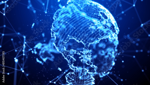 Global connection digital abstract background.