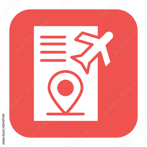 Itinerary icon vector image. Can be used for Vacation Planning.