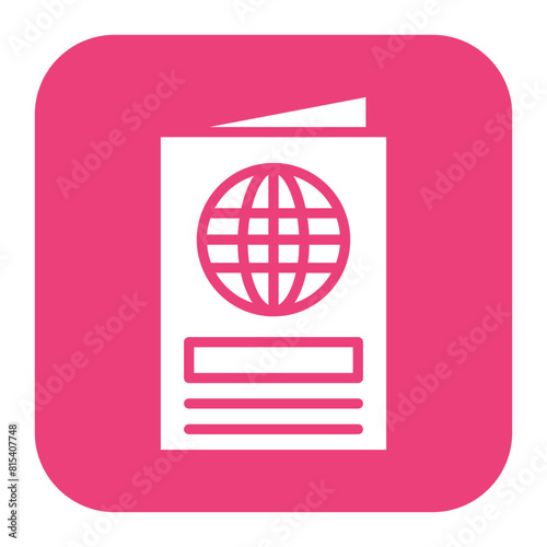 Passport icon vector image. Can be used for Vacation Planning.