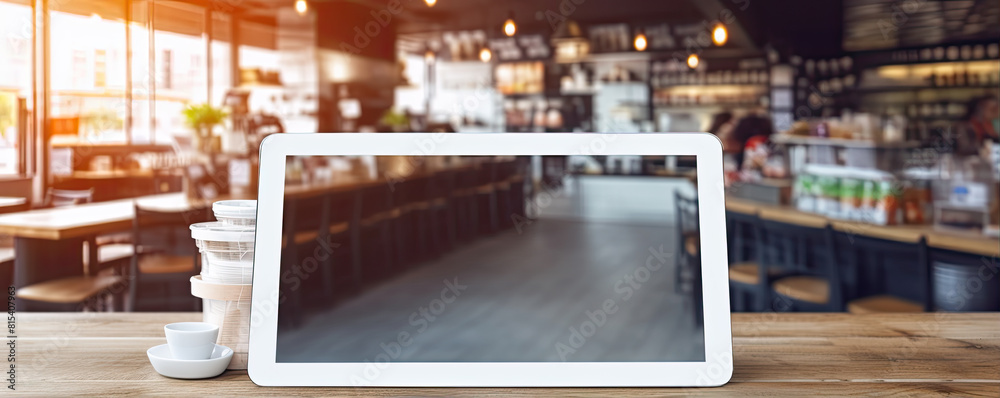 A mockup of a blank digital display in the vibrant fruit aisle of a bustling supermarket A mockup of a blank digital display in the vibrant fruit aisle of a bustling supermarket