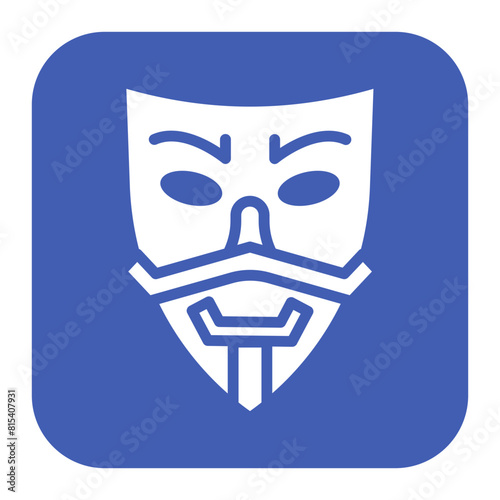 Fawkes icon vector image. Can be used for Protesting and Civil Disobedience. photo