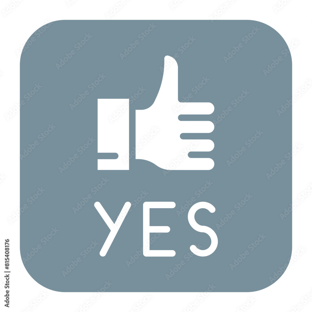 Yes icon vector image. Can be used for Protesting and Civil Disobedience. Yes icon vector image. Can be used for Protesting and Civil Disobedience.