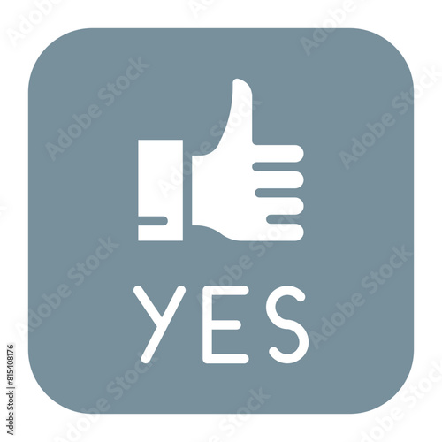 Yes icon vector image. Can be used for Protesting and Civil Disobedience.