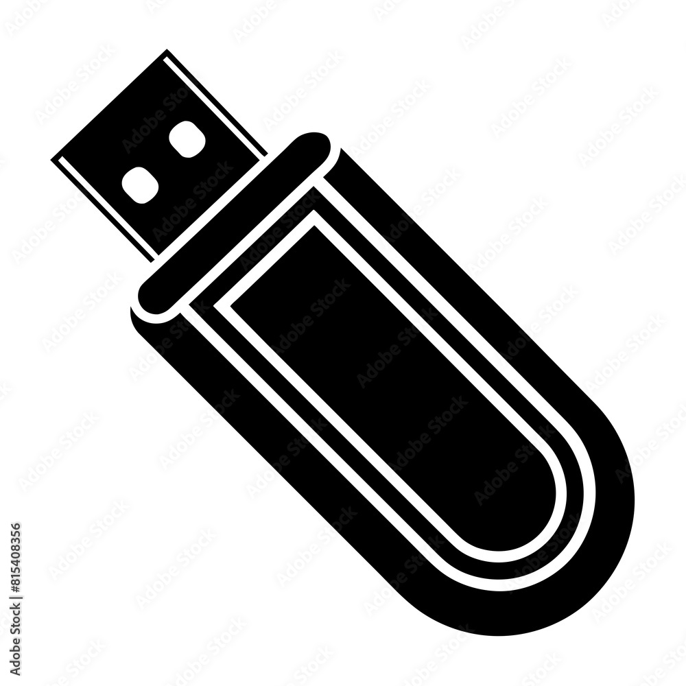 Pendrive icon vector silhouette illustration Pendrive icon vector silhouette illustration