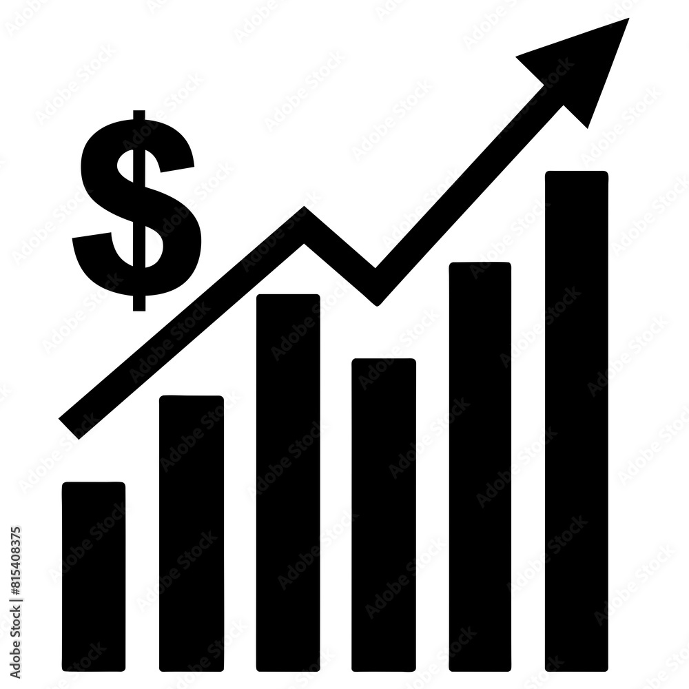 Profits vector icon silhouette illustration Profits vector icon silhouette illustration