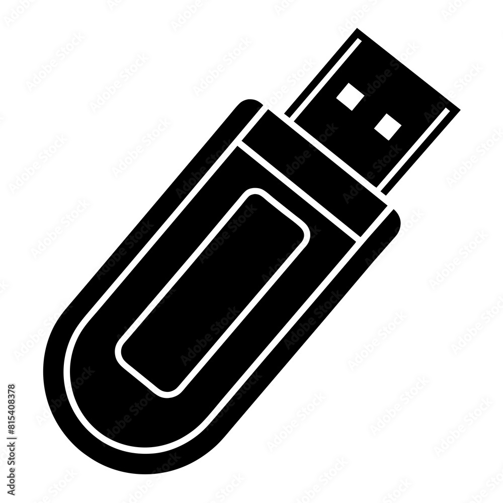 Pendrive icon vector silhouette illustration Pendrive icon vector silhouette illustration