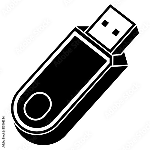 Pendrive icon vector silhouette illustration