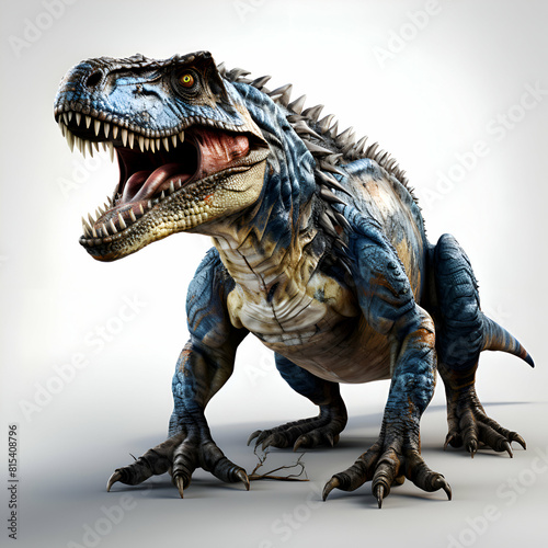 Dinosaur T rex on a white background. 3d render