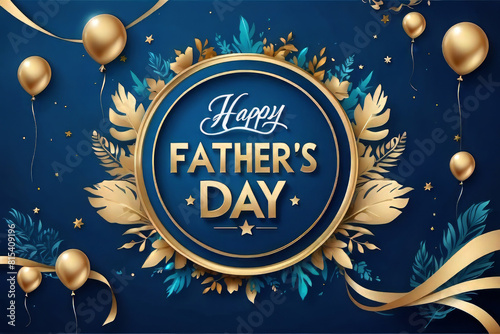 Happy Father's Day greeting card and sale poster background design. Vector illustration design