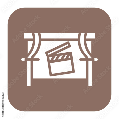 Feature Film icon vector image. Can be used for Filmmaking.