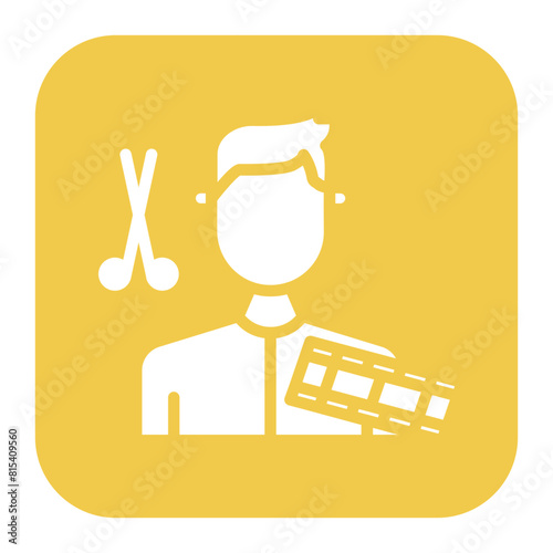 Film Editor Male icon vector image. Can be used for Filmmaking.
