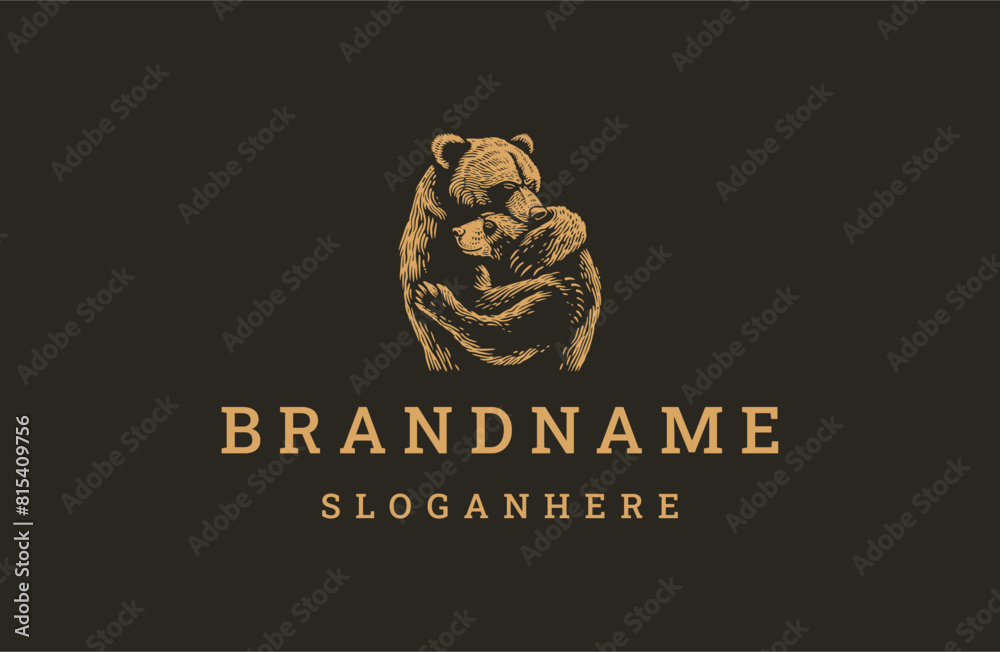 Bear logo template vector illustration design