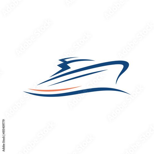 Boat Logo Design Vector Image