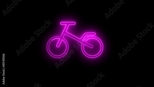 Bicycle, Sport Line Icon Motion Graphic Animation.