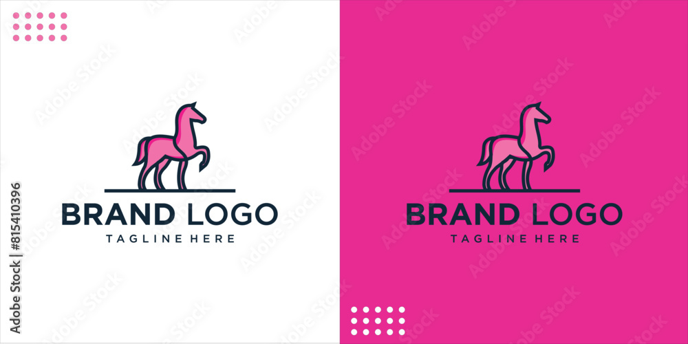 Monoline Horse Flat Line Art Logo Design, Design Inspiration, Illustration, Vector Monoline Horse Flat Line Art Logo Design, Design Inspiration, Illustration, Vector