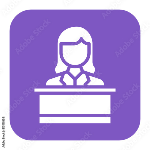 Host Female icon vector image. Can be used for Award Events.