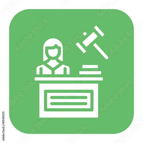 Judge Female icon vector image. Can be used for Award Events.