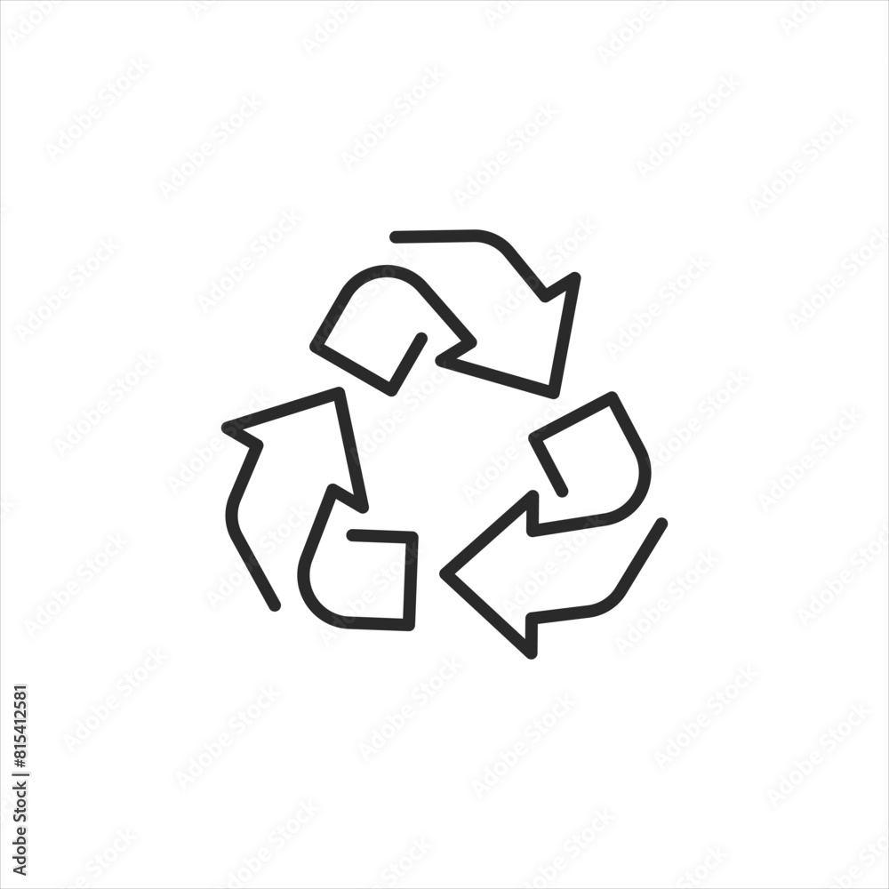 Recycling Symbol icon. Simple and universally recognized design symbolizing the importance of recycling to promote sustainability. Suitable for green initiatives. Vector illustration Recycling Symbol icon. Simple and universally recognized design symbolizing the importance of recycling to promote sustainability. Suitable for green initiatives. Vector illustration