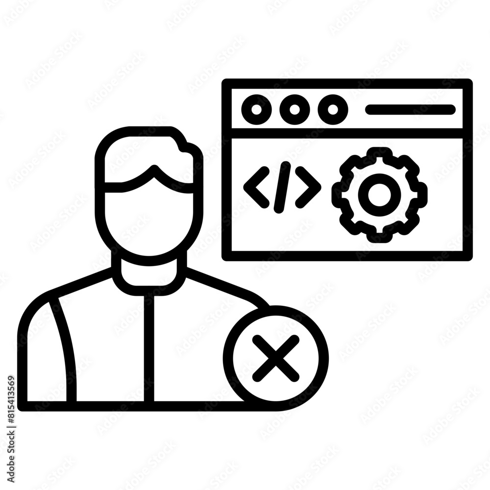 No Programming Experience vector icon. Can be used for No Code iconset. No Programming Experience vector icon. Can be used for No Code iconset.