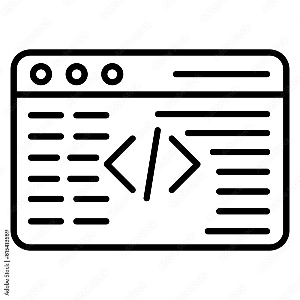 Coding vector icon. Can be used for No Code iconset. Coding vector icon. Can be used for No Code iconset.