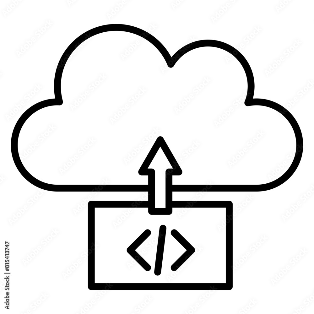 Cloud Deployment vector icon. Can be used for No Code iconset. Cloud Deployment vector icon. Can be used for No Code iconset.