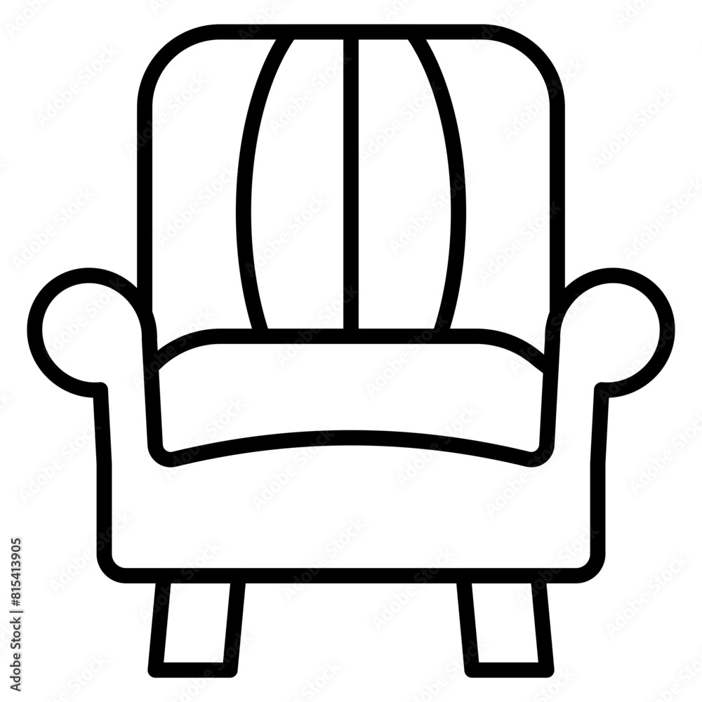 Armchair vector icon. Can be used for Comfort iconset. Armchair vector icon. Can be used for Comfort iconset.