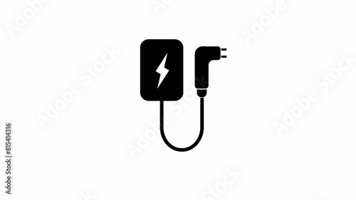 Charger icon. Electric charger icon animation.