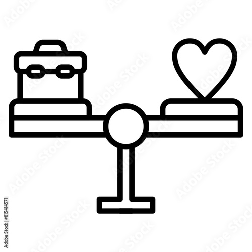 Work Life Balance vector icon. Can be used for Home Based Business iconset.