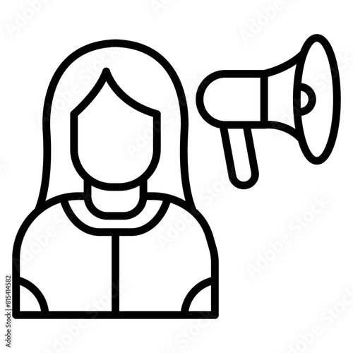 Influencer Female vector icon. Can be used for Home Based Business iconset.