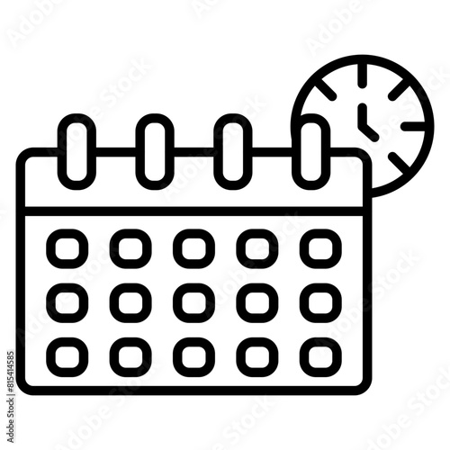 Flexible Schedule vector icon. Can be used for Home Based Business iconset.