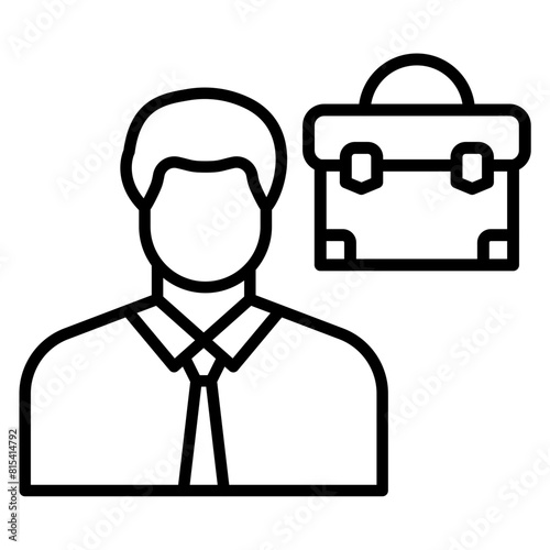 Job Candidate Male vector icon. Can be used for Job Search iconset.