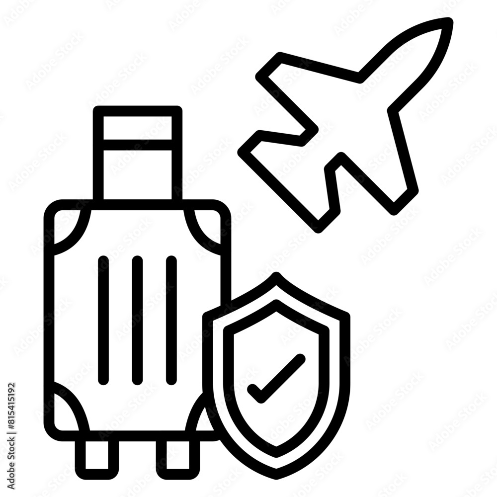 Travel Insurance vector icon. Can be used for Travel Agency iconset. Travel Insurance vector icon. Can be used for Travel Agency iconset.