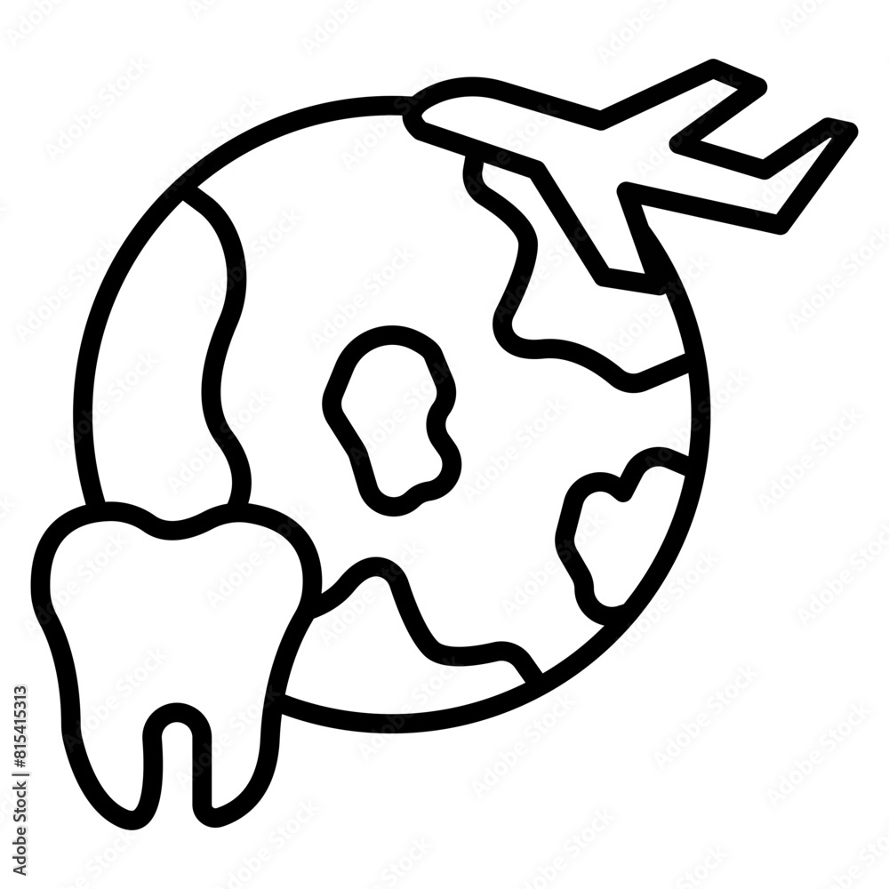 Dental Tourism vector icon. Can be used for Travel Agency iconset. Dental Tourism vector icon. Can be used for Travel Agency iconset.