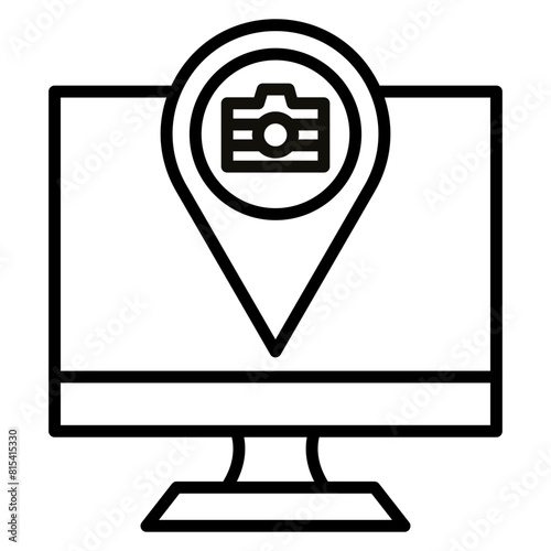 Sightseeing vector icon. Can be used for Travel Agency iconset.