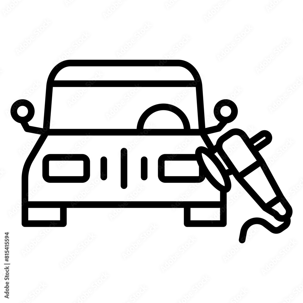 Headlight Restoration vector icon. Can be used for Car Wash iconset.