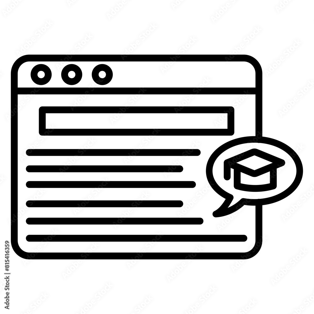 Education Forum vector icon. Can be used for Online Education iconset.
