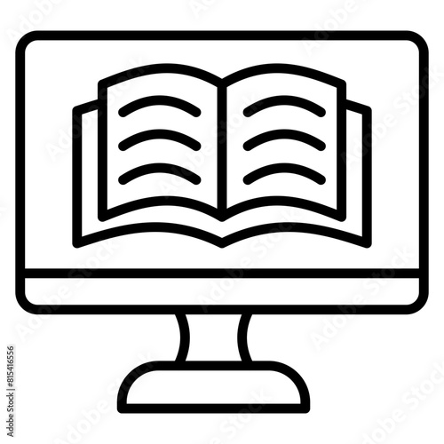 Ebook vector icon. Can be used for Online Education iconset.