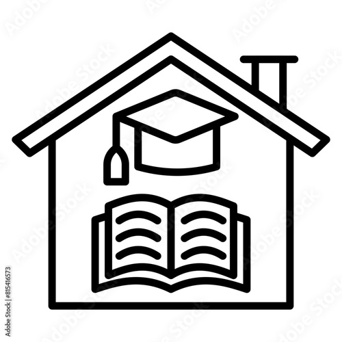 Home Education vector icon. Can be used for Online Education iconset.