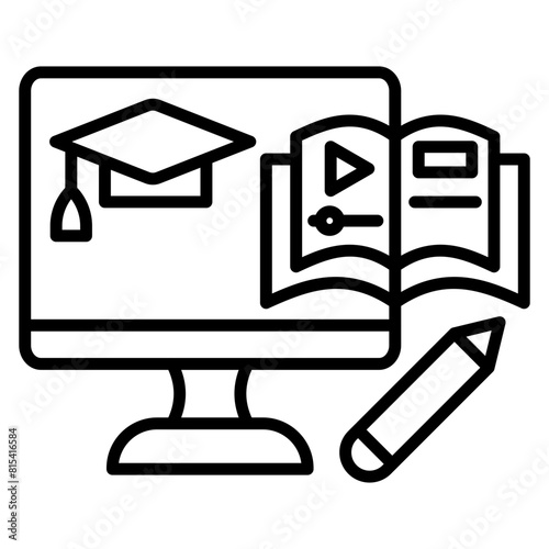 Blended Learning vector icon. Can be used for Online Education iconset.