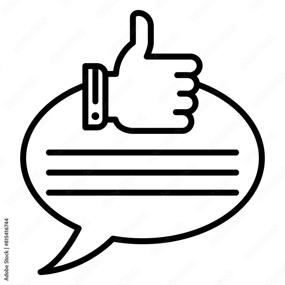 Obraz premium Positive Review vector icon. Can be used for Customer Feedback iconset.