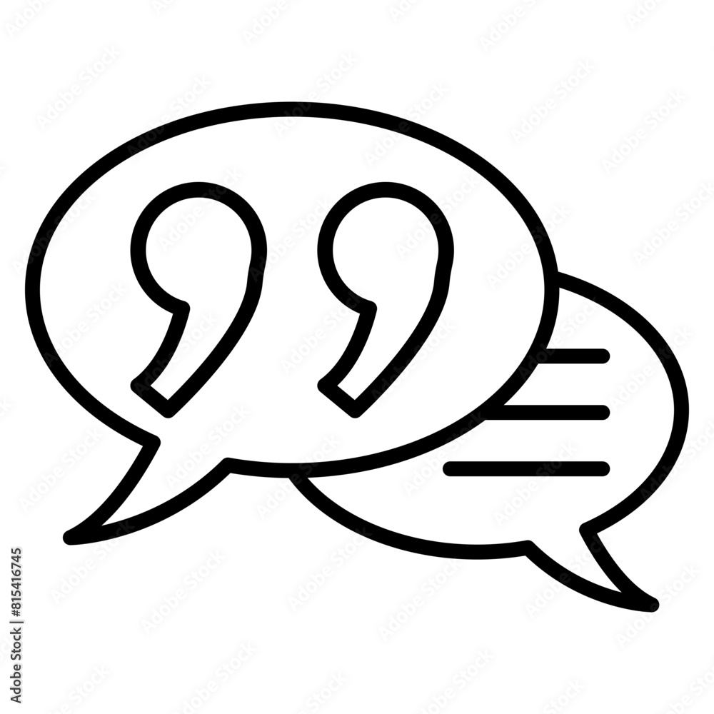 Quote vector icon. Can be used for Customer Feedback iconset. Quote vector icon. Can be used for Customer Feedback iconset.