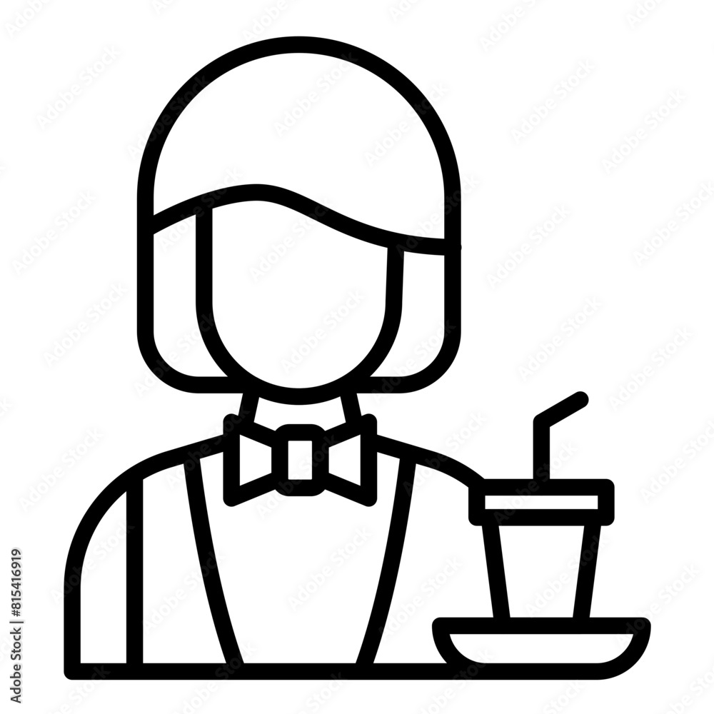 Waitress vector icon. Can be used for Women iconset. Waitress vector icon. Can be used for Women iconset.